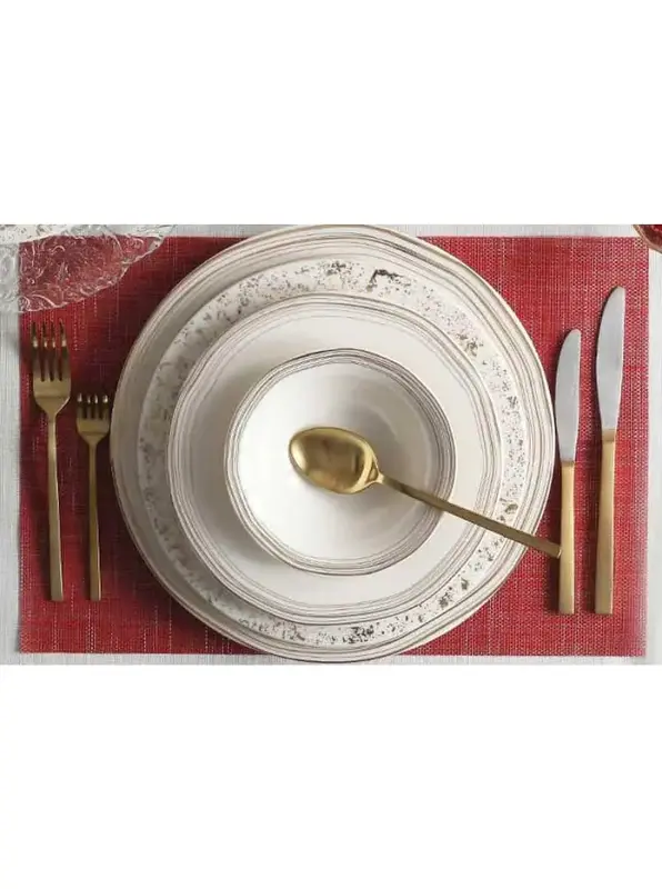 Сервиз обеденный  на 12 персон 60 предметов Porland BOHEM (тарелка мелкая 27 см- 12 шт., тарелка мелкая 22 см- 12 шт., тарелка мелкая 24 см- 12 шт., тарелка глубокая 16 см - 12 шт., блюдо овальное 27 см - 2 шт., солонка - 2 шт., перечница - 2 шт.,тарелка 