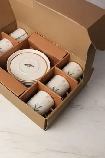 Чайный набор Porland Botanical 200 мл, шесть пар, подарочная коробка