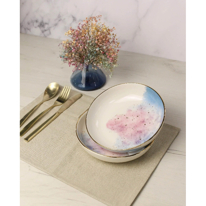 Набор салатников Porland Cosmos 415 мл 2шт, подарочная коробка, белый, голубой, фиолетовый