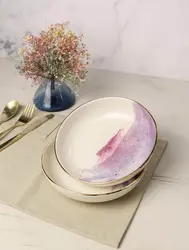 Набор салатников Porland Cosmos 415 мл 2шт, подарочная коробка, белый, фиолетовый