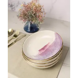 Набор салатников Porland Cosmos 415 мл 4шт, подарочная упаковка, белый, фиолетовый