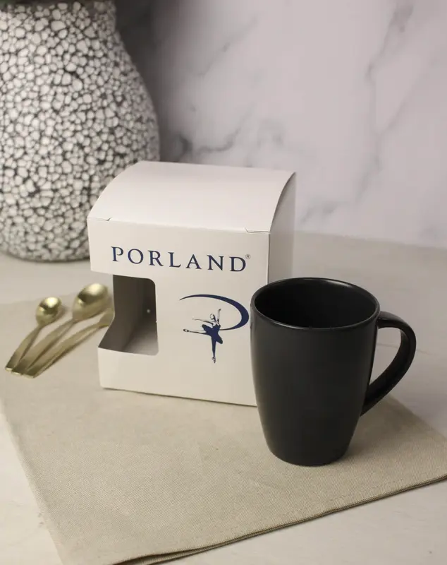 Кружка Porland Seasons 260 мл, черная, подарочная упаковка