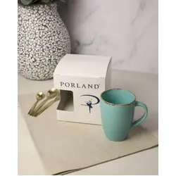 Кружка Porland Seasons 260 мл, бирюзовая, подарочная упаковка