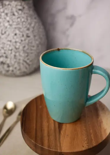 Кружка Porland Seasons 260 мл, бирюзовая, подарочная упаковка