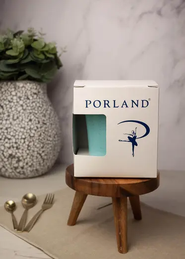 Кружка Porland Seasons 340 мл, бирюзовая, подарочная упаковка