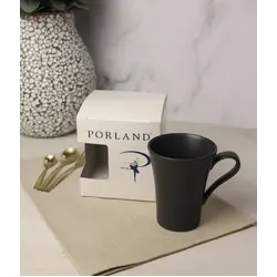 Кружка Porland Seasons 340 мл, черная, подарочная упаковка