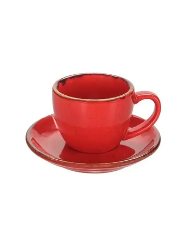 Чашка кофейная, Porland, Seasons Red, 90 мл, к блюдцу 128612