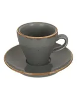 Чашка кофейная, Porland, Seasons Dark Grey, 70 мл (к блюдцу 12OT12)