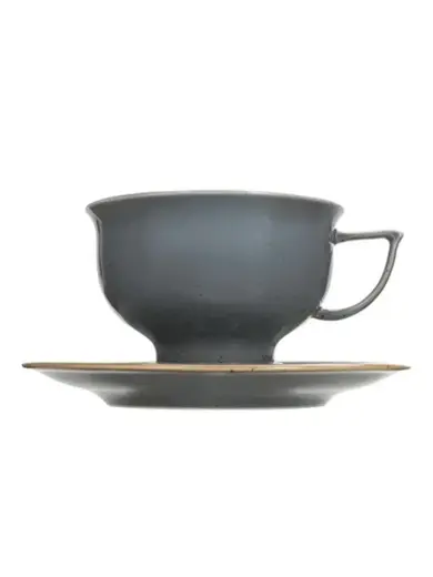 Чашка чайная, Porland, Seasons Dark Grey, 210 мл (к блюдцу 13CA15)