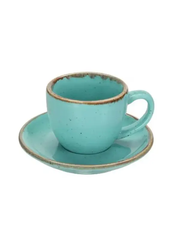 Чашка кофейная, Porland, Seasons Turquoise, 90 мл, к блюдцу 128612