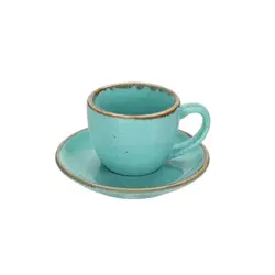 Чашка кофейная, Porland, Seasons Turquoise, 90 мл, к блюдцу 128612