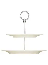Этажерка с тарелкой 2 яруса, Bauscher, Purity, 28.7х25.5 см