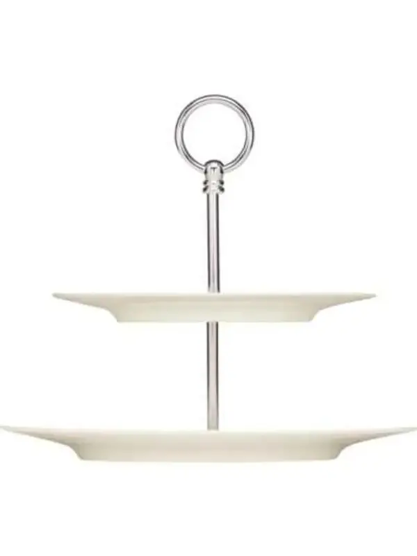 Этажерка с тарелкой 2 яруса, Bauscher, Purity, 28.7х25.5 см