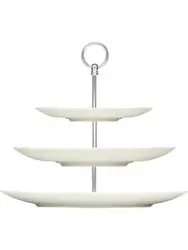 Этажерка с тарелкой 3 яруса, Bauscher, Purity, 37х32.4 см