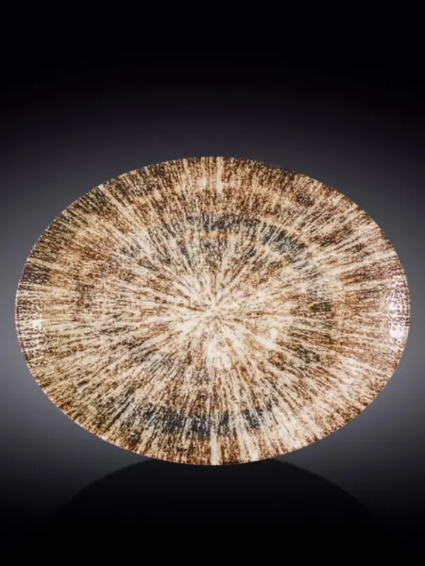 Блюдо овальное плоское, Wilmax, Radiance Brown, 31х24 см