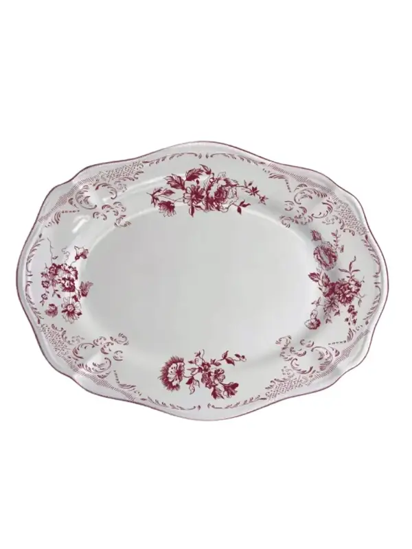 Блюдо овальное, Casa Di Fortuna, Red Rose, 32.5x23x3 см