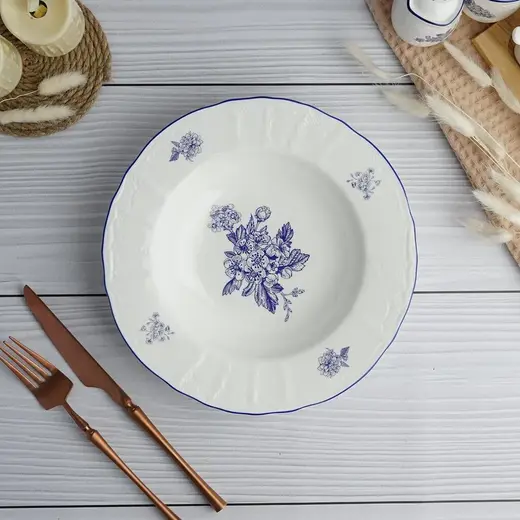 Тарелка глубокая P.L. Proff Cuisine Sea Flower 500 мл d 23,5 см h3,9 см