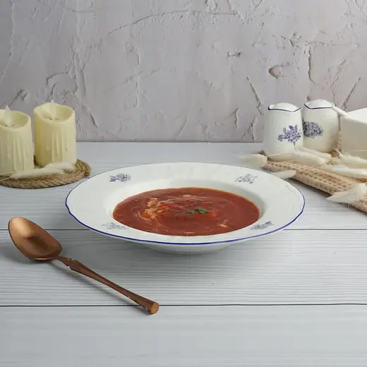 Тарелка глубокая P.L. Proff Cuisine Sea Flower 500 мл d 23,5 см h3,9 см