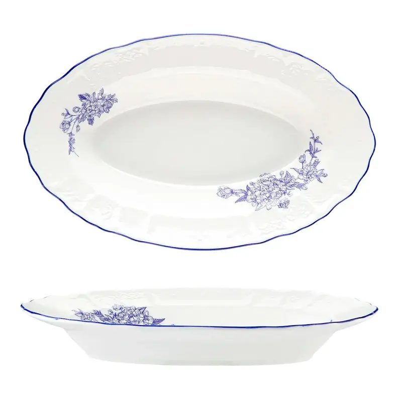 Блюдо овальное глубокое P.L. Proff Cuisine Sea Flower 25,5*15,8 см h3,8 см 250 мл