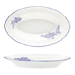 Блюдо овальное глубокое P.L. Proff Cuisine Sea Flower 25,5*15,8 см h3,8 см 250 мл