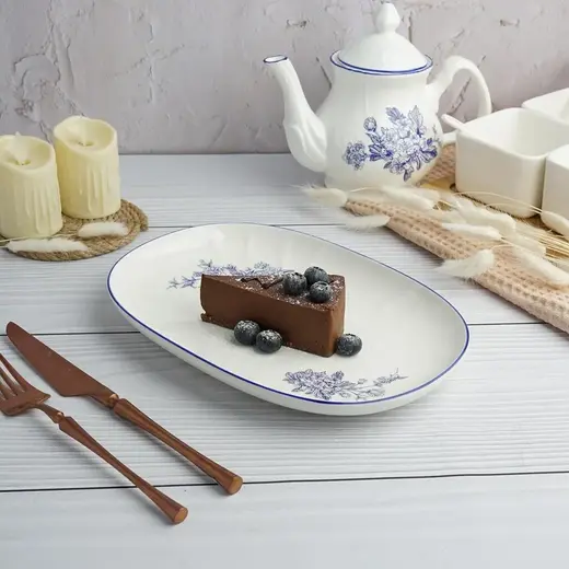 Блюдо овальное P.L. Proff Cuisine Sea Flower 25,6*17,8 см h2,5 см