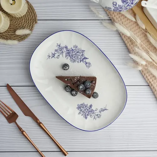 Блюдо овальное P.L. Proff Cuisine Sea Flower 25,6*17,8 см h2,5 см