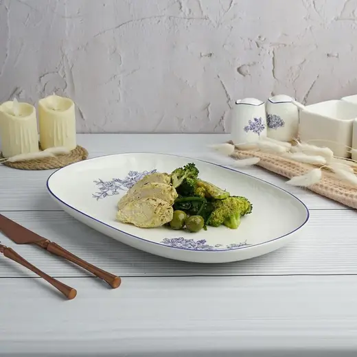 Блюдо овальное P.L. Proff Cuisine Sea Flower 31*21,7 см h3 см