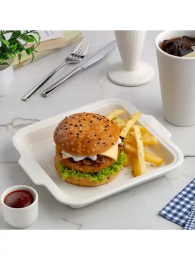 Блюдо для бургеров с ручками, Ariane, Slow Fast, 22x20 см
