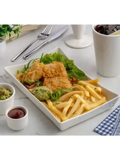 Блюдо прямоугольное глубокое, Ariane, Slow Fast, 25.6х16.6 см