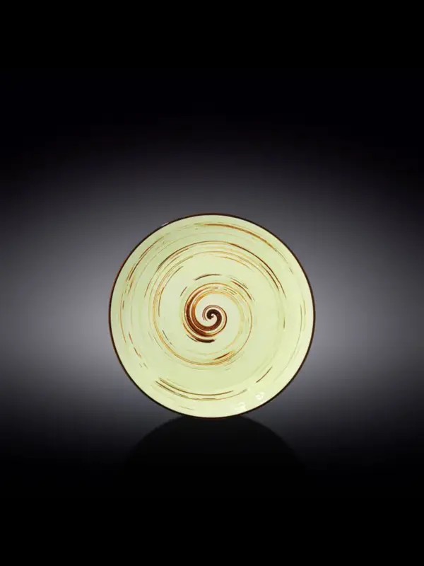 Тарелка круглая, Wilmax, Spiral, 18 см, Фисташковый