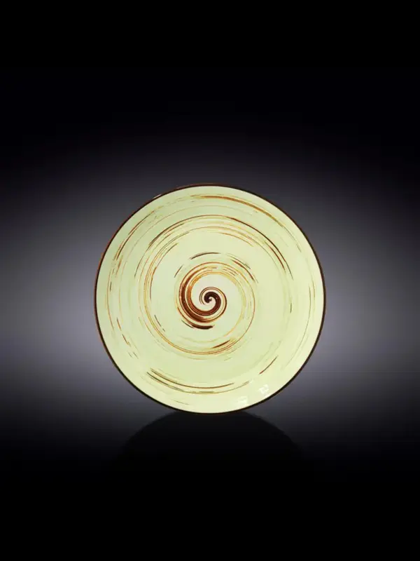 Тарелка круглая, Wilmax, Spiral, 23 см, Фисташковый