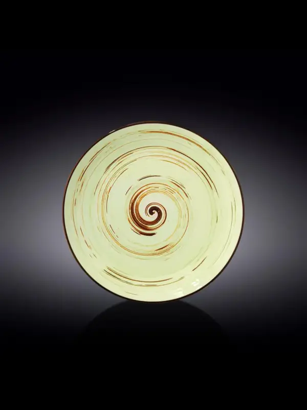 Тарелка круглая , Wilmax, Spiral, 25 см, Фисташковый