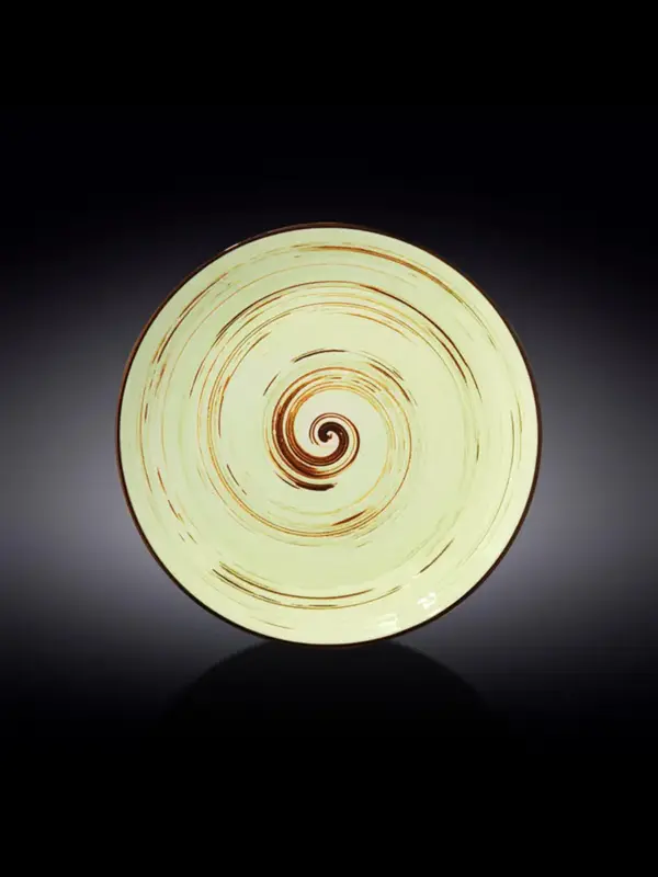 Тарелка круглая , Wilmax, Spiral, 28 см, Фисташковый