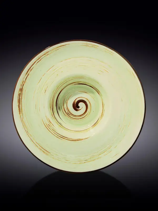 Тарелка глубокая, Wilmax, Spiral, 25.5 см, 350 мл, Фисташковый