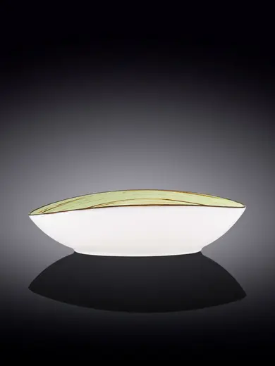 Салатник овальный, Wilmax, Spiral, 25х16,5х6см, Фисташковый