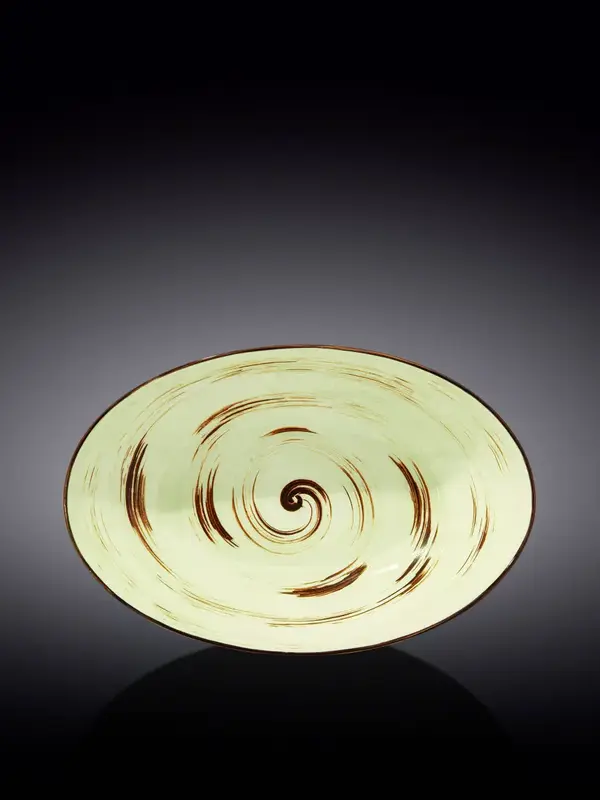 Салатник овальный, Wilmax, Spiral, 25х16,5х6см, Фисташковый