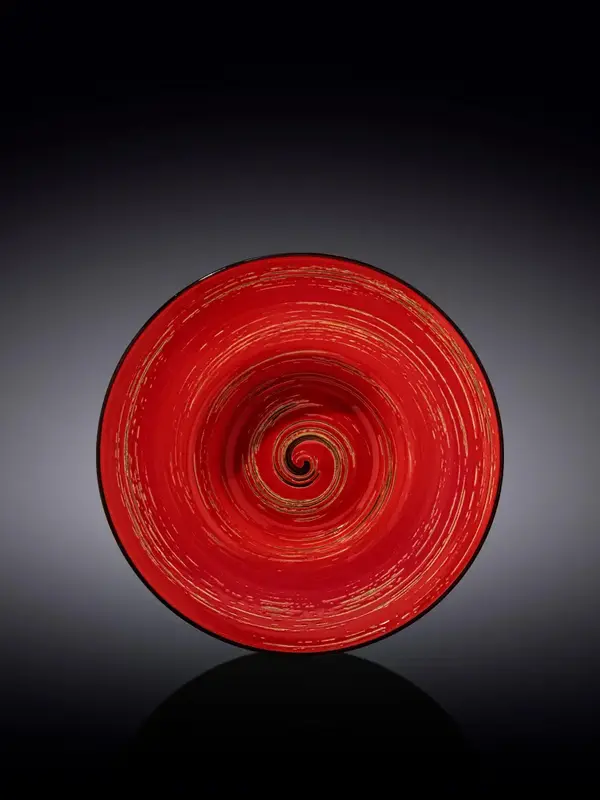 Тарелка глубокая, Wilmax, Spiral, 22.5 см, Красный