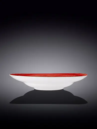 Тарелка глубокая, Wilmax, Spiral, 25.5 см, 300 мл, Красный