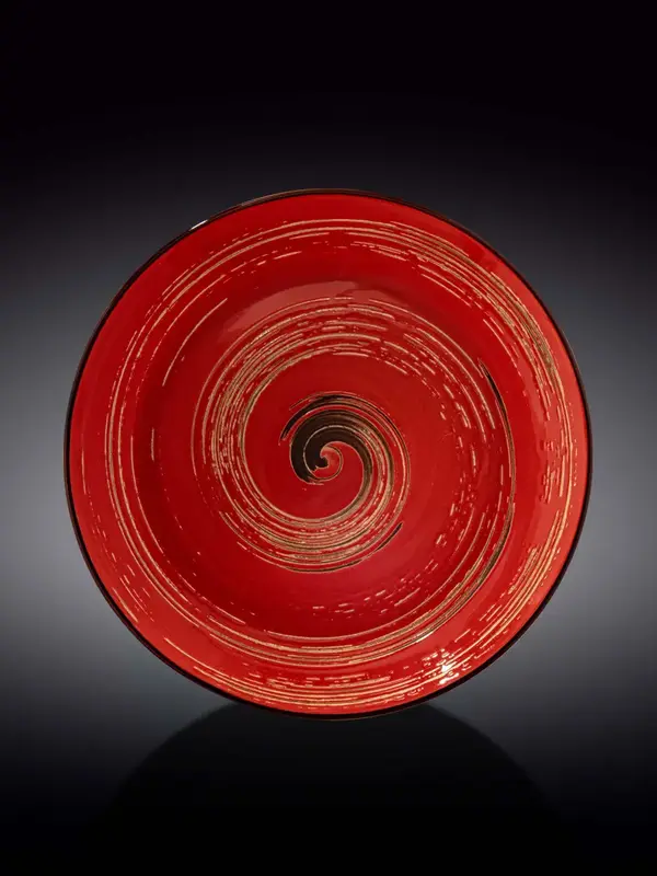 Тарелка глубокая, Wilmax, Spiral, 25.5 см, 300 мл, Красный