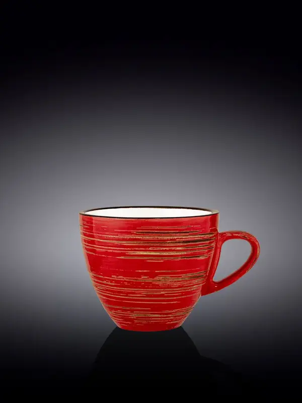 Чашка, Wilmax, Spiral, 300 мл, Красный