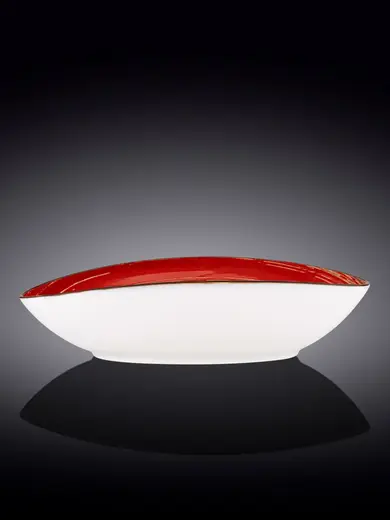 Салатник овальный, Wilmax, Spiral, 30x19.5x7 см, Красный