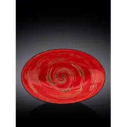 Салатник овальный, Wilmax, Spiral, 30x19.5x7 см, Красный