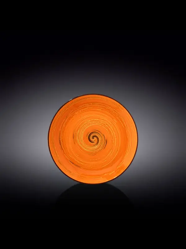 Тарелка круглая, Wilmax, Spiral, 18 см, Оранжевый