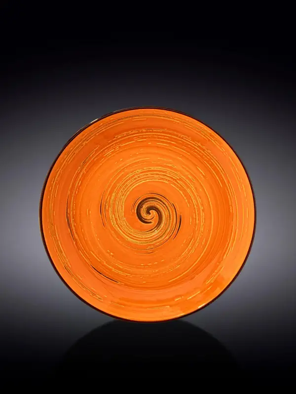 Тарелка круглая, Wilmax, Spiral, 23 см, Оранжевый