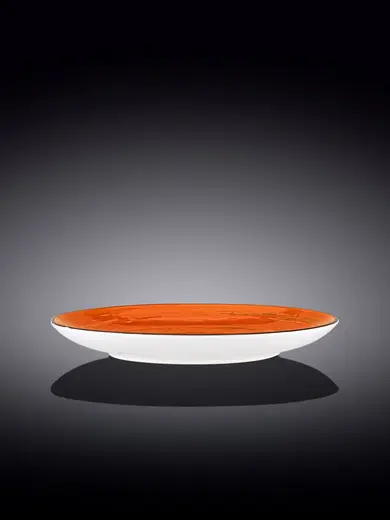 Тарелка круглая, Wilmax, Spiral, 23 см, Оранжевый