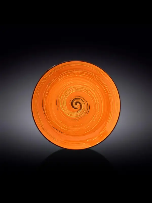Тарелка круглая , Wilmax, Spiral, 25 см, Оранжевый