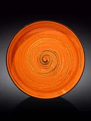 Тарелка круглая, Wilmax, Spiral, 28 см, Оранжевый