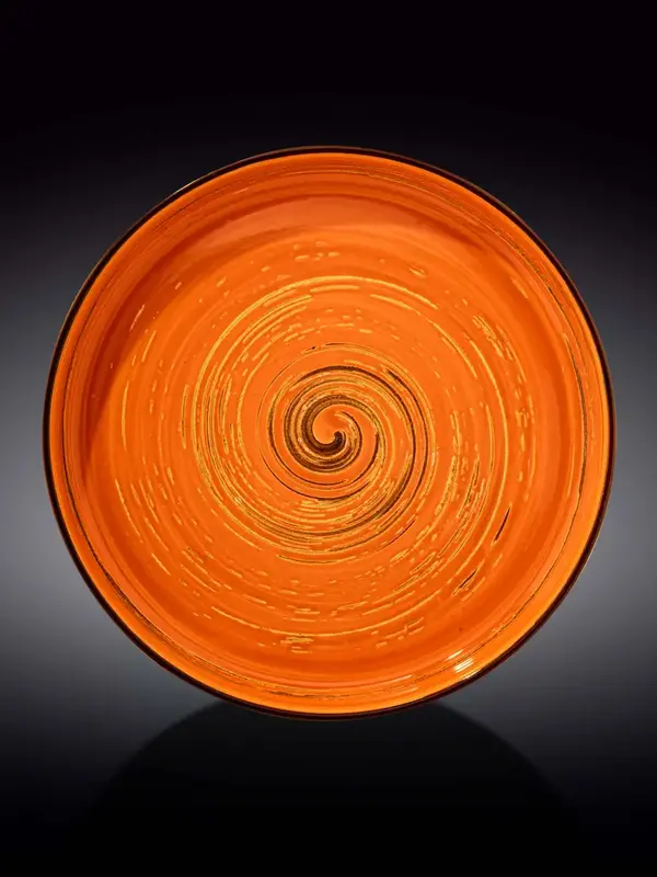 Тарелка круглая, Wilmax, Spiral, 28 см, Оранжевый