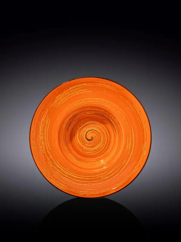 Тарелка глубокая, Wilmax, Spiral, 25.5 см, 1500 мл, Оранжевый