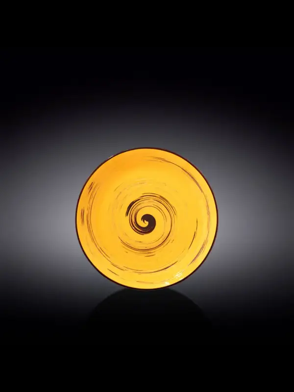 Тарелка круглая, Wilmax, Spiral, 18 см, Желтый